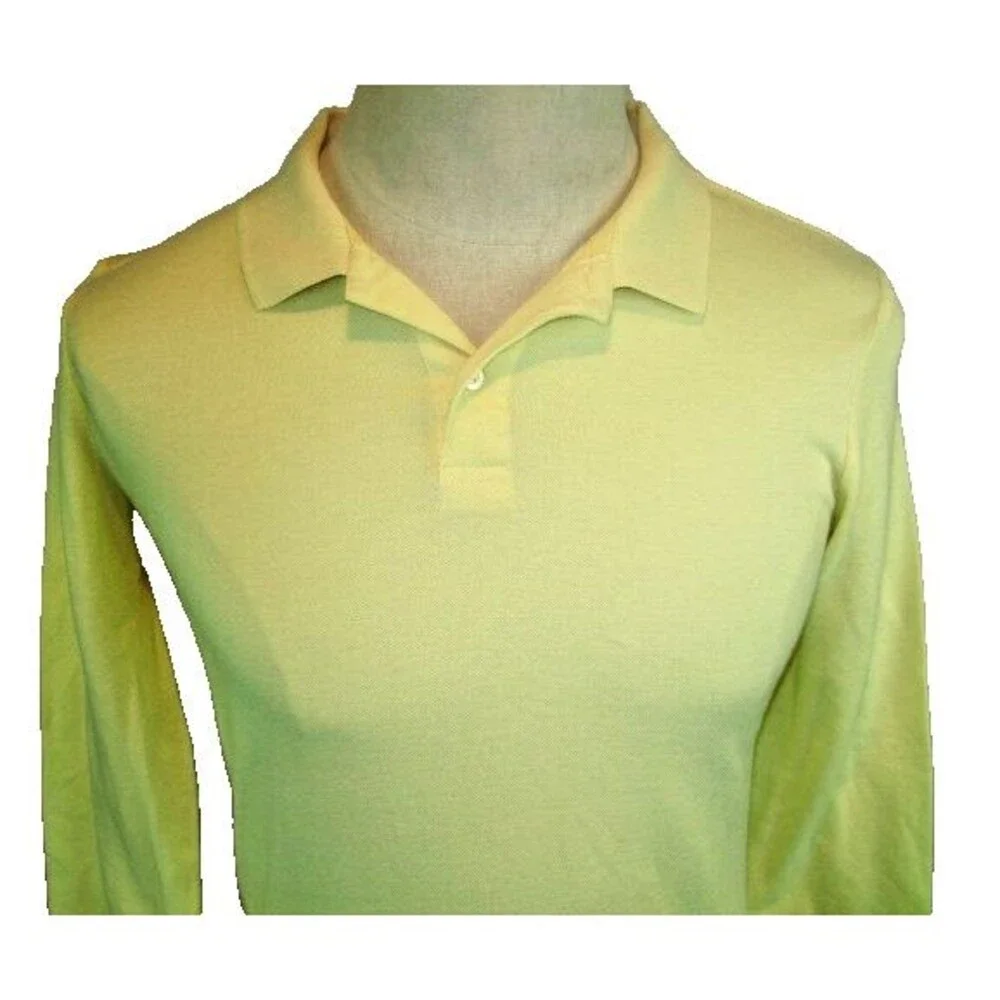 Youth NWT Old Navy Yellow Polo Golf LS Casual Shirt sz XL(14-16)